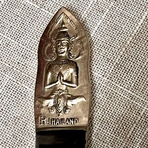 VTG 49 PC SET  Siam Thailand Bronze and Wood Flatware